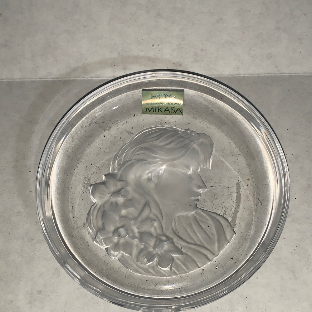 Mikasa Clear Glass Bowl with Floral Design